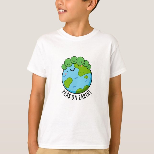 Peas on Earth Funny Veggie Peace Pun T Shirt (Framsida)
