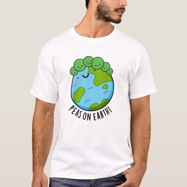 Peas on Earth Funny Veggie Peace Pun T Shirt (Framsida)
