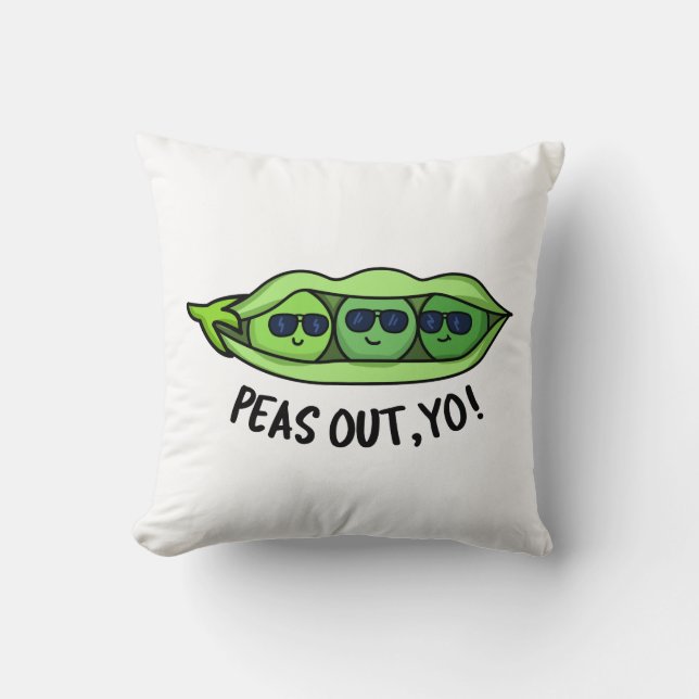Peas Out Yo Funny Peas Pun Kudde (Framsida)