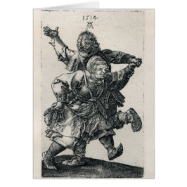 Peasant Couple Dancing av Albrecht Durer Hälsningskort