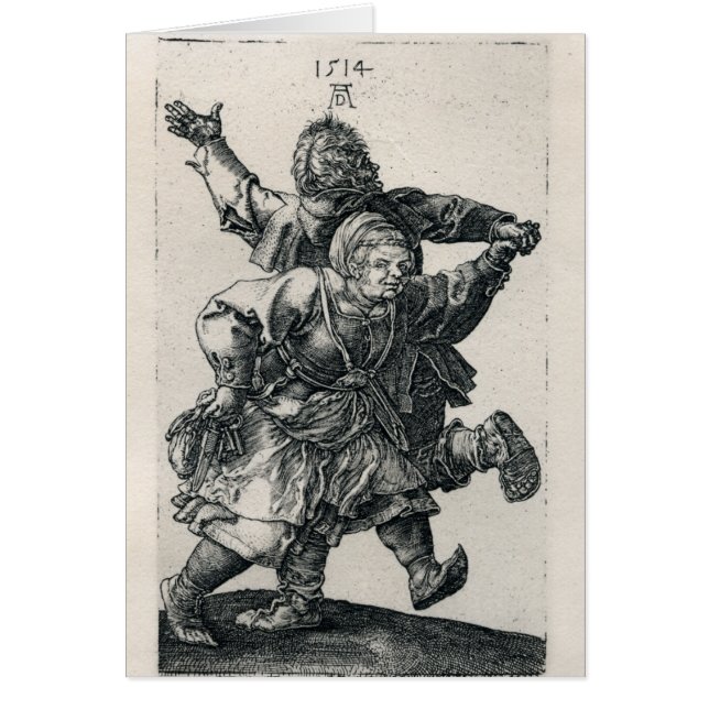 Peasant Couple Dancing av Albrecht Durer Hälsningskort (Framsidan)