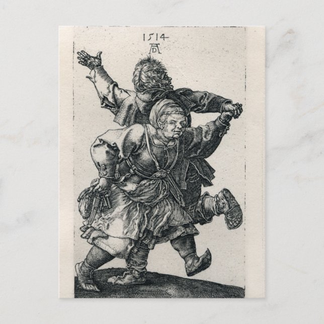 Peasant Couple Dancing av Albrecht Durer Vykort (Framsida)