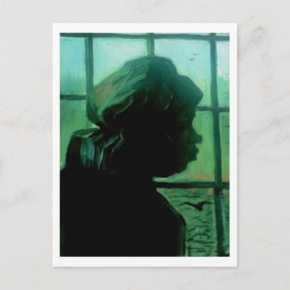 Peasant Woman Against Window, Vincent van Gogh Vykort