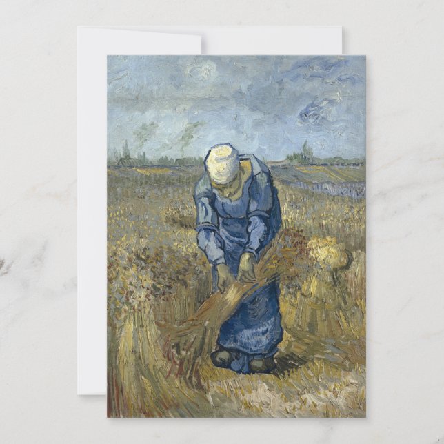 Peasant Woman Binding Sheaves av Vincent Van Gogh (Framsida)