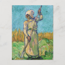 Peasant Woman med Rake, Vincent van Gogh Fine Art Vykort
