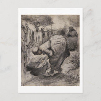 Peasant Women, Washington & Tvätt, Vincent van Gog Vykort