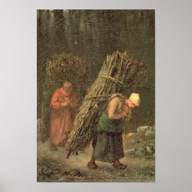 Peasant Women with Brushwood, 1858 Poster (Framsidan)