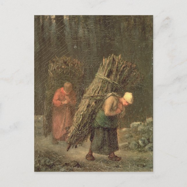 Peasant Women with Brushwood, 1858 Vykort (Framsida)