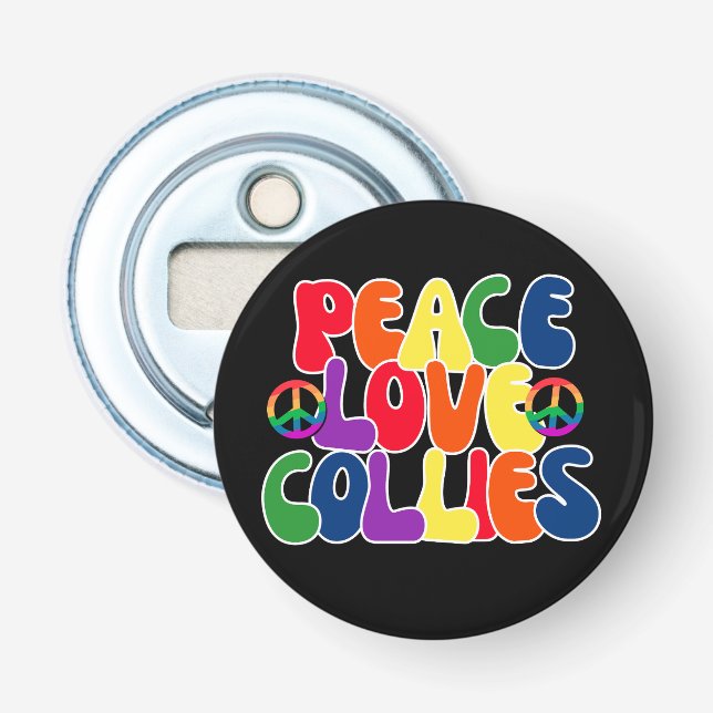 Pease Kärlek Collies Flasköppnare (Framsidan)