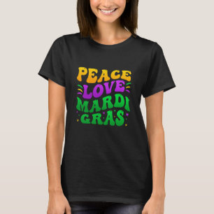 Peave Kärlek Mardi Gras Retro Mardi Gras 2023 Mana T Shirt