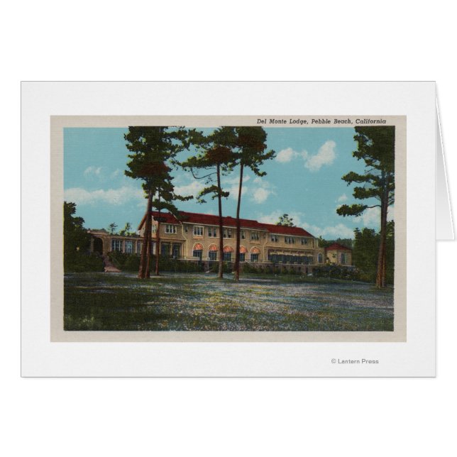 Pebble Beach, CA - Del Monte Lodge View och Hälsningskort (Framsidan Horizontal)