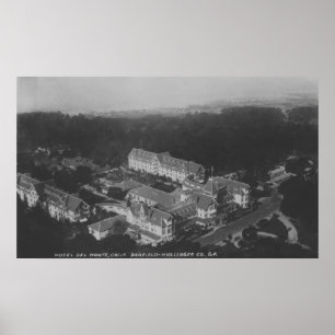 Pebble Beach, CA - Hotel Del Monte Aerial View Poster