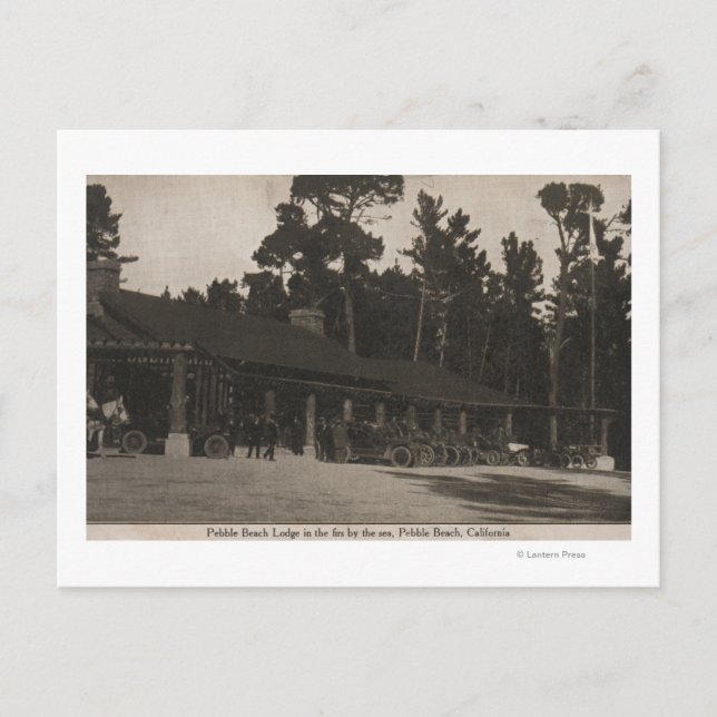 Pebble Beach, CA - Lodge in Firth by Sea Vykort (Framsida)