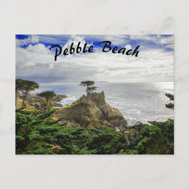 Pebble Beach California Ocean View Vykort (Framsida)