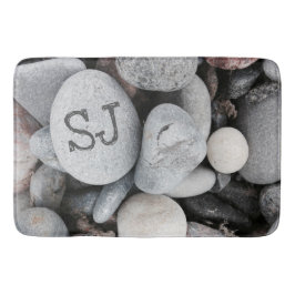 Pebble Beach Monogram Nature Photo Badrumsmatta