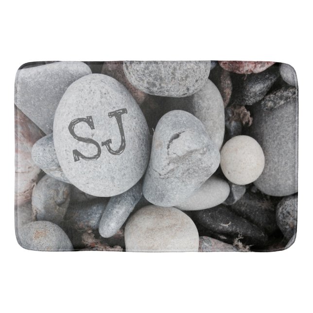 Pebble Beach Monogram Nature Photo Badrumsmatta (Framsidan)