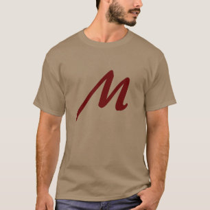 Pebble Brown Monogram Own Namn Initial Modern T Shirt