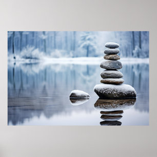 Pebble Forest Tranquil fredliga Poster