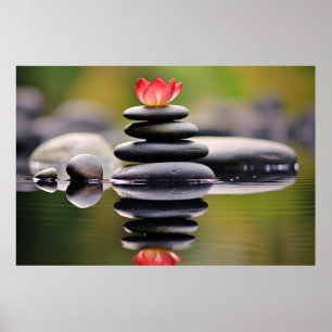Pebble Forest Tranquil fredliga Poster