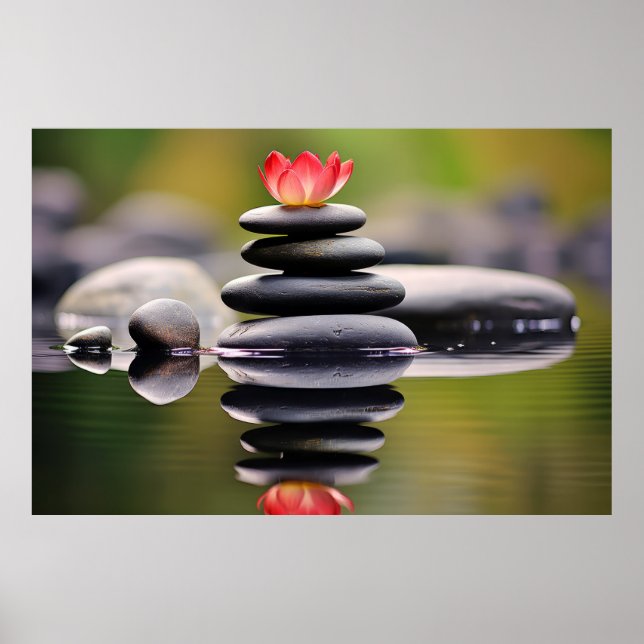 Pebble Forest Tranquil fredliga Poster (Framsidan)