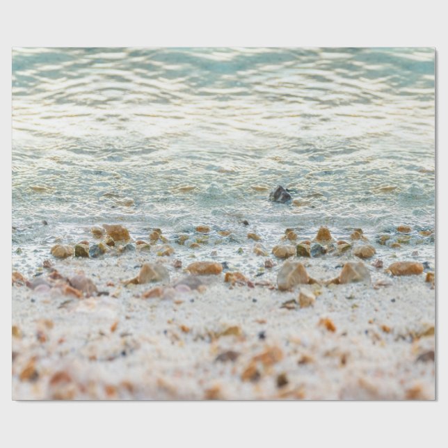 Pebble Ocean Beach Strand Presentpapper (Platt)