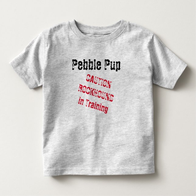 Pebble Valp Försiktighet vid rakhound i träning 2t T Shirt (Framsida)