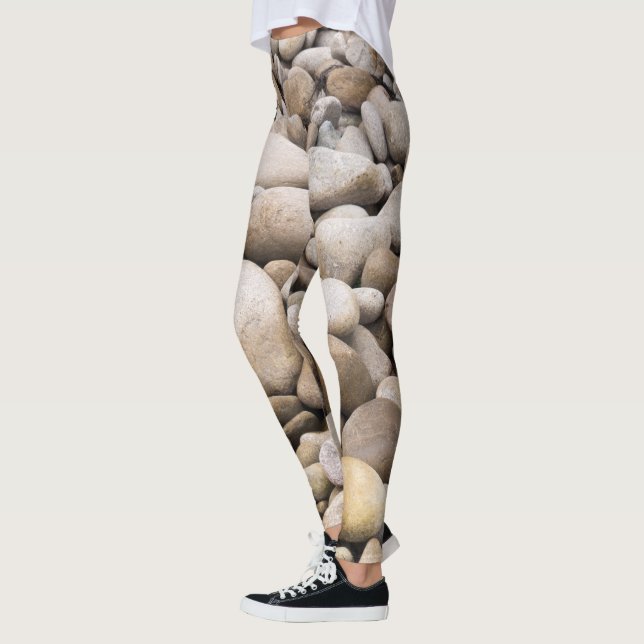 Pebblebakgrundsmönster Leggings (Vänster)