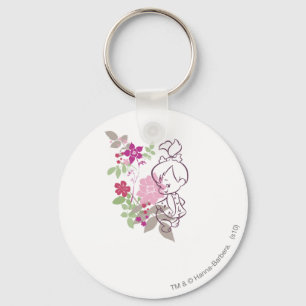 PEBBLES™ en Cutie i blommorna Nyckelring