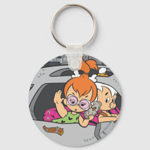 PEBBLES™ och Bam Bam ut ur kontrollerar Nyckelring