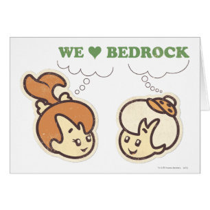 PEBBLES™ och kärlekBedrock för Bam Bam Hälsningskort