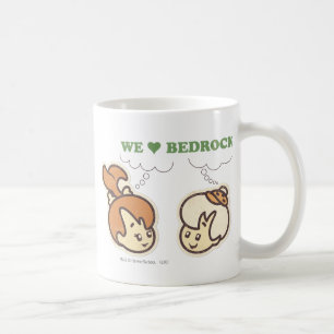 PEBBLES™ och kärlekBedrock för Bam Bam Kaffemugg