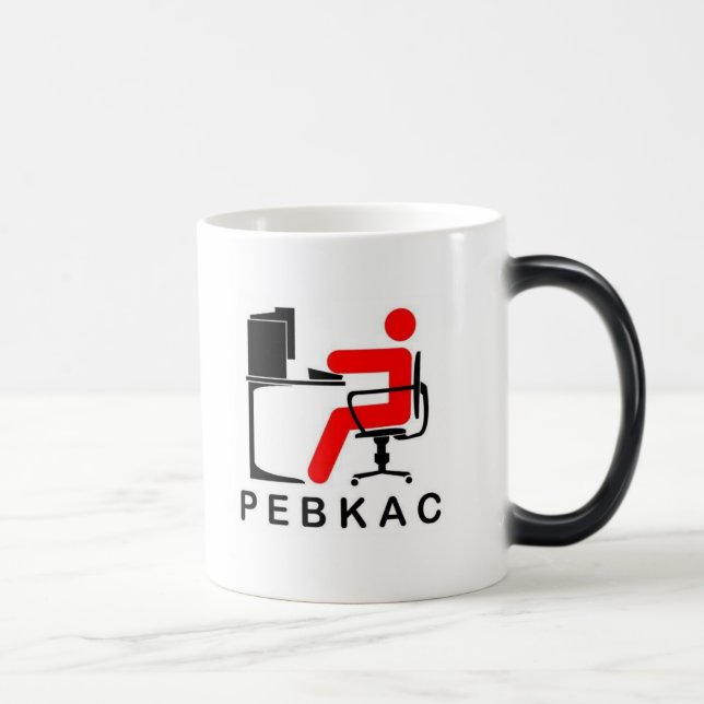 PEBKAC-mugg Magisk Mugg (Höger)