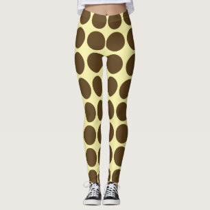 Pecan Cream Neutralt Dots Leggings
