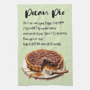 Pecan Paj Baking Recipe Kökshandduk