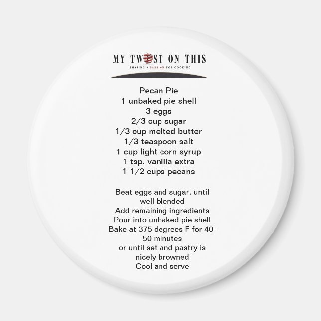 Pecan Paj Magnet ™ (Framsidan)