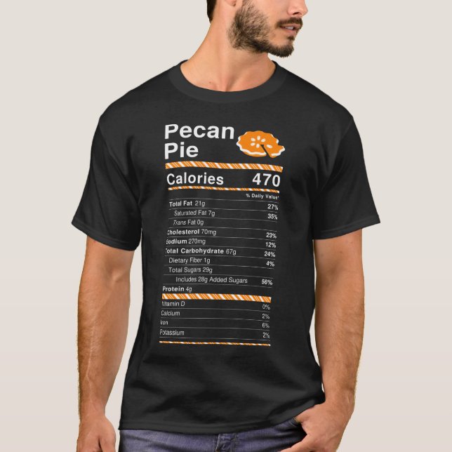 Pecan-Paj-näringsfakturor - etikett T Shirt (Framsida)