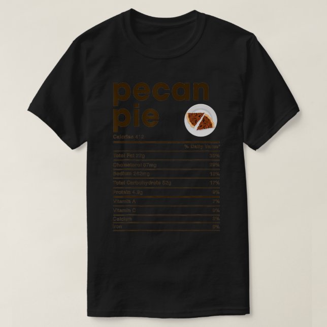 Pecan Paj Nutrition Facts T Shirt (Design framsida)