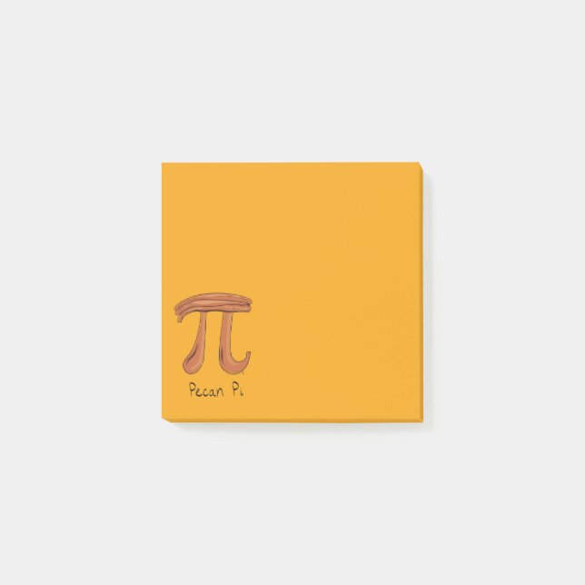 Pecan Pi Cute Math Pi-daganteckningar Post-it Block (Framsida)