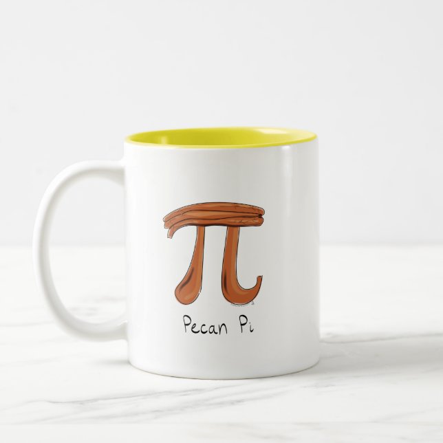 Pecan Pi Cute Math Pi Day Coffee Mugg (Vänster)