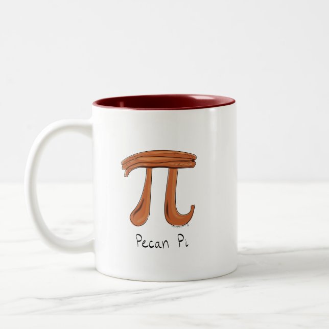 Pecan Pi Cute Math Pi Day Coffee Mugg (Vänster)