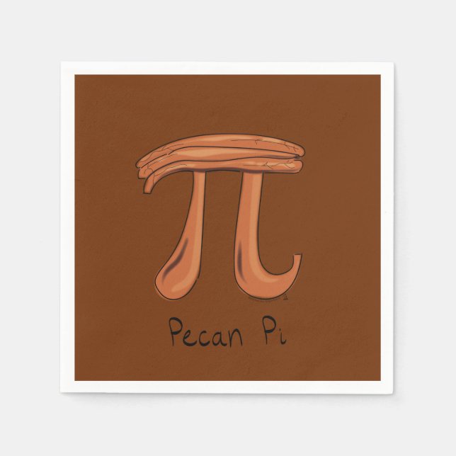 Pecan Pi Cute Math Pi Day Party Napkins Pappersservett (Framsidan)