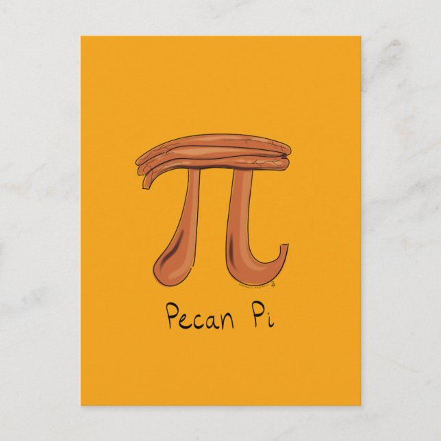 Pecan Pi Cute Math Pi Day-vykort Vykort (Framsida)
