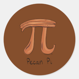 Pecan Pi Symbol Math Teacher Cute Kids Runt Klistermärke