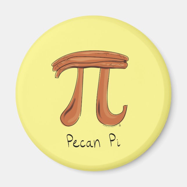 Pecan Pi-symbol Söt Matematiklärarpresent Magnet (Framsidan)