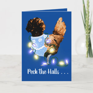 Peck Halls Golden Laced Polskt julkort Helgkort