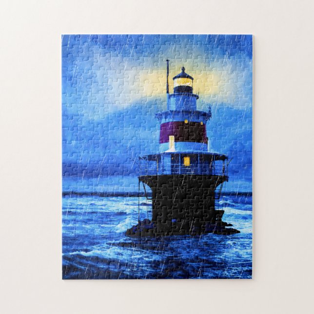 Peck Ledge Lighthouse Art Puzzle Pussel (Vertikal)