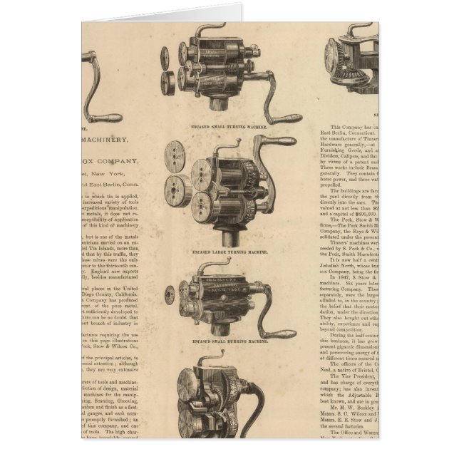 Peck, Stow och Wilcox Company Hälsningskort (Framsidan)