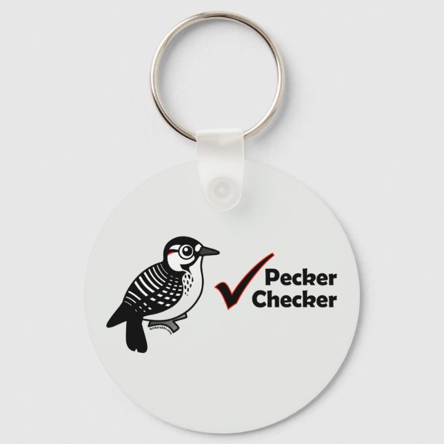 Pecker Checker Nyckelring (Framsida)