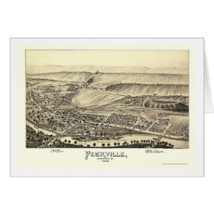 Peckville panorama- karta för PA - 1892 Hälsningskort