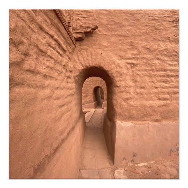 Pecos New mexico Pueblo Ruins Fototryck (Framsidan)